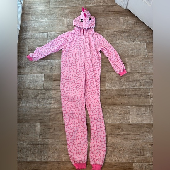 Pink dragon onesie with hood 🔴 - Picture 1 of 4